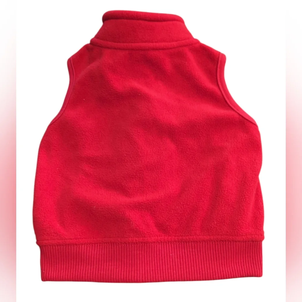 Carter's Red Fleece Baby Vest Size 6 Months.